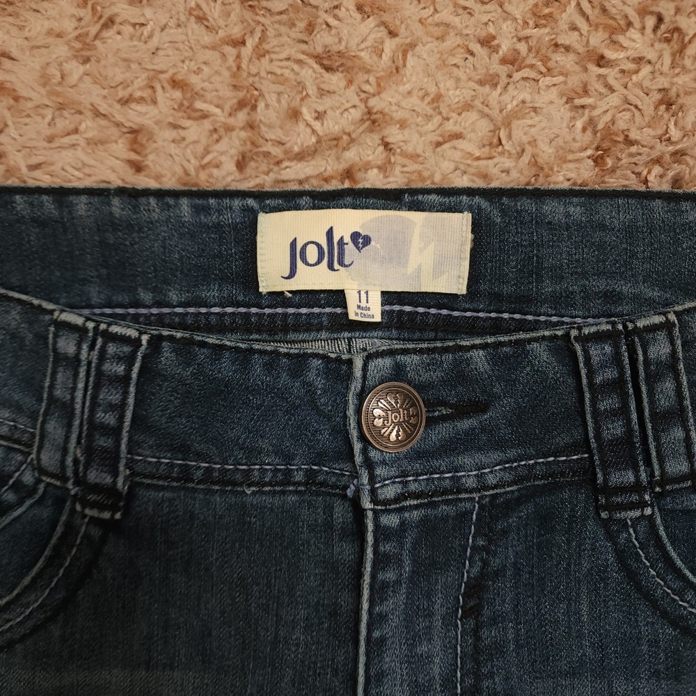 Jolt Flare Jeans Women 11 Blue Medium Wash Bell Bottom Mid Rise T153TJCT - Picture 2 of 9